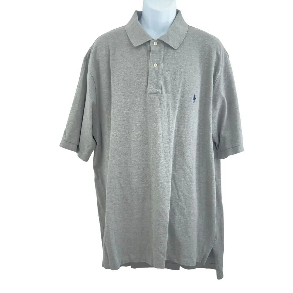 Polo Ralph Lauren Polo T Shirt Short Sleeve Small Pony Gray Super Soft 2XLT Tall
